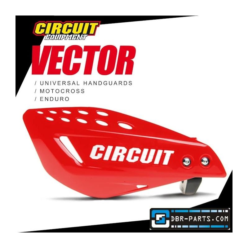 Circuit Vector Nylon Bracket Handguard in Red and White